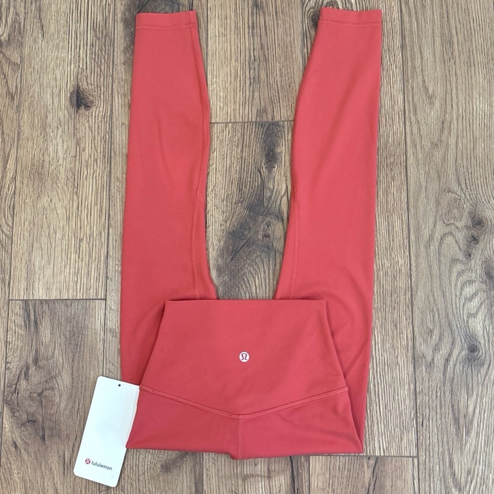 NWT Lululemon Align High Rise Pant 25" In Desert Red Size 0